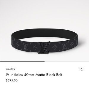 Louis Vuitton Men's Black Monogram Belt
